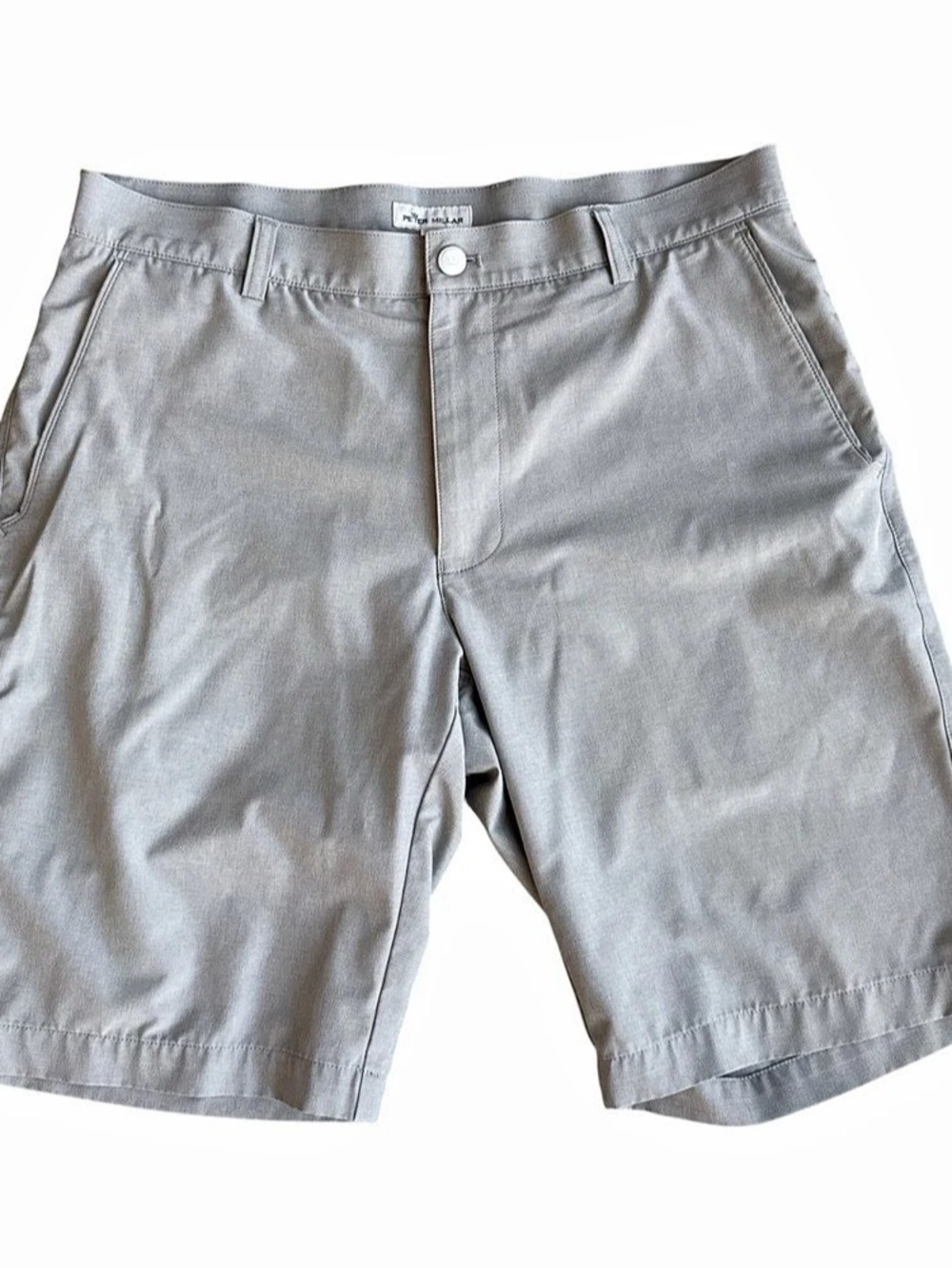 Peter Millar Men's Gray Flat Front Shorts Waist 33 Like New